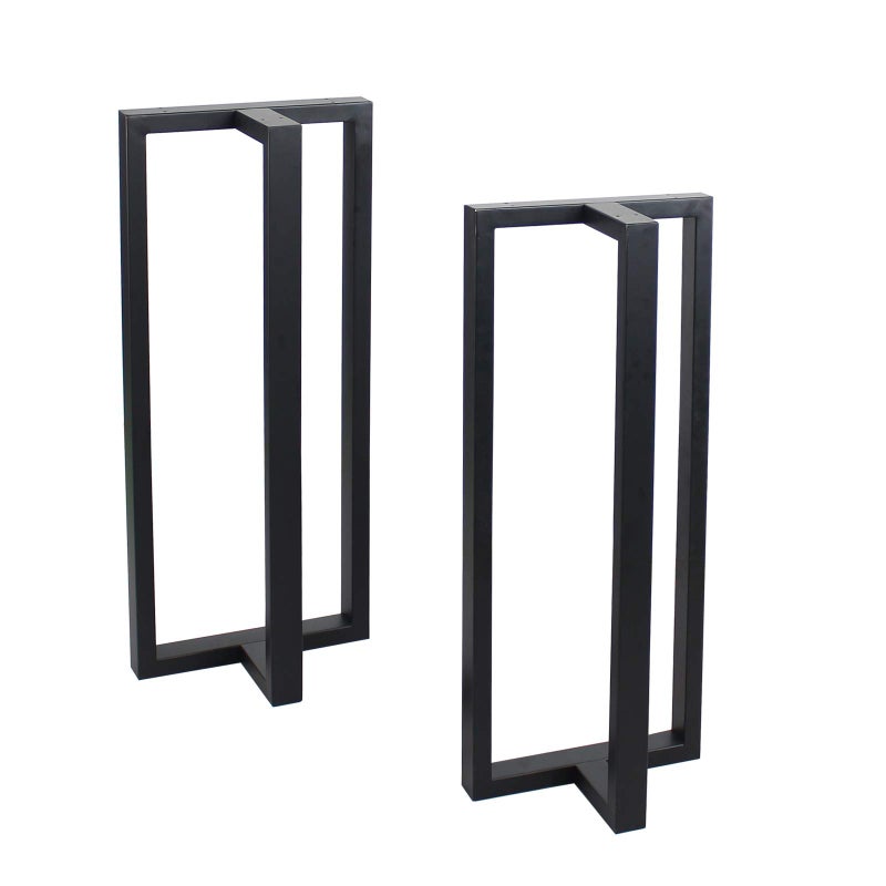 MBQQ Furniture Legs 35â€Height 15â€Wide Rustic Decory T Shape Table Legs,Heavy Duty Metal Desk Legs,Dining Table Legs,Industrial Modern, DIY Iron Bench Legs - Image 3